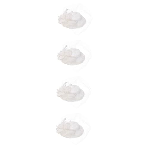 Chapeau Fascinator Femme Dentelle Lot de 4 Pièces Accessoire Coiffure Vintage