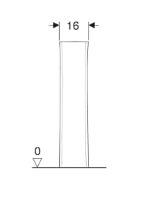 Colonna per Lavabo Geberit Colibrì Bianco