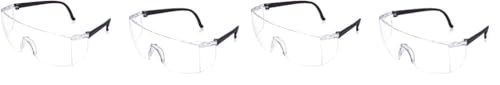 Image of 3M 1709IN Safety Goggles Hard Coat Eye Protector Anti Pollution Eyewear For Multipurpose Use In Riding Motorcycle, Construction, Clear Transparent Goggles (Pack of 4)