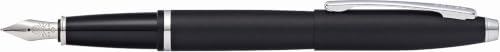 Image of Cross Calais Matte Black Fountain Pen with Medium Stainless Steel Nib (AT0116S-14MS) | Medium Nib, Includes Premium Gift Box