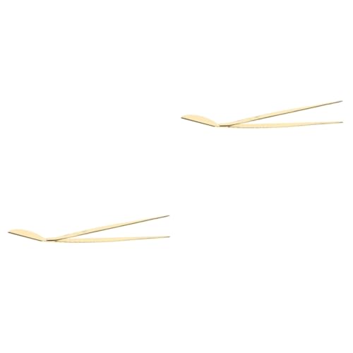 balacoo 2pcs Bonsai Tree Tweezers with Straight Tip Craft Tweezers for Soil Loosening