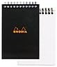 Rhodia Wirebound Notebooks Graph 4 in. x 6 in. Black [Pack of 5 ]