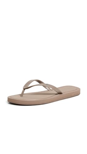 Tory Burch Women's Kira Padded Flip Flops, Mountain Grey/Silver, 5 Medium US