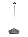 Produktbild Zafferano, Pina Pro Lampe, Wiederaufladbare und Kabellose Tischlampe mit Touch Control, Geeignet für den Innen- und Außenbereich, Dimmer, 2700 K, Höhe 29 cm, Dunkelgrau