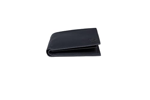 Leather Wallets for Men - Premium Bifold Men’s Wallet with ID Window, Multiple Card Slots, and Flip Pocket (Decent, Black)