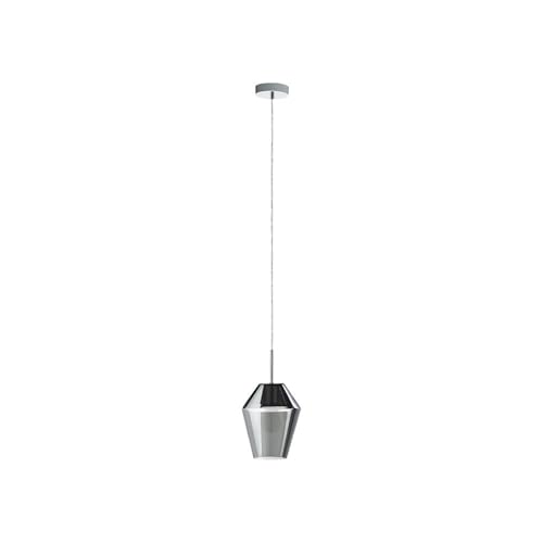EGLO Pendelleuchte Murmillo, 1 flammige Hängelampe Modern, Hängeleuchte aus Stahl in Chrom und Glas in Schwarz-Transparent, Esstischlampe, Wohnzimmerlampe hängend mit E27 Fassung EGLO Pendelleuchte Murmillo, 1 flammige Hängelampe Modern, Hängeleuchte aus Stahl in Chrom und Glas in Schwarz-Transparent, Esstischlampe, Wohnzimmerlampe hängend mit E27 Fassung