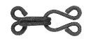 Prym Fur Hook and Eyes ST Black, Schwarz, 200 Stck