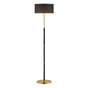 Indoor Traditionele metalen vloerlamp met stof lampenkap, huis staande licht woonkamer slaapkamer studeerkamer LED…