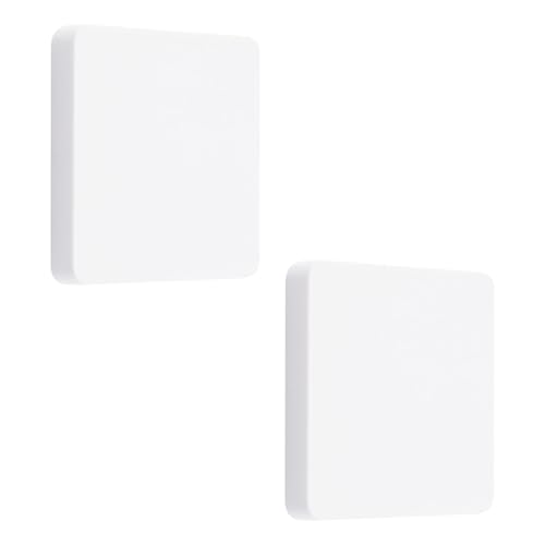 Plaques murales vierges plastique blanc 60x60 cache interrupteur sans vis - 2