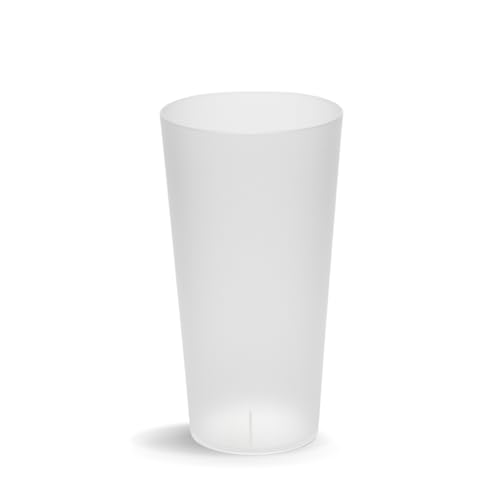 LPF LE PETIT FOURNISSEUR - 50 Gobelets Réutilisables 40cl - Plastique Polypropylène Rigide - Couleur Givrée