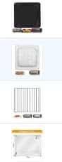 Air Fryer Replacement Parts for Ninja Foodi SP101 SP100 SP1001C SP201 Digital Air Fryer Countertop Oven, 13 * 13''Air Fryer Accessories Grill Pan Crisper Plate Sheet Pan Wire Rack Crumb Tray