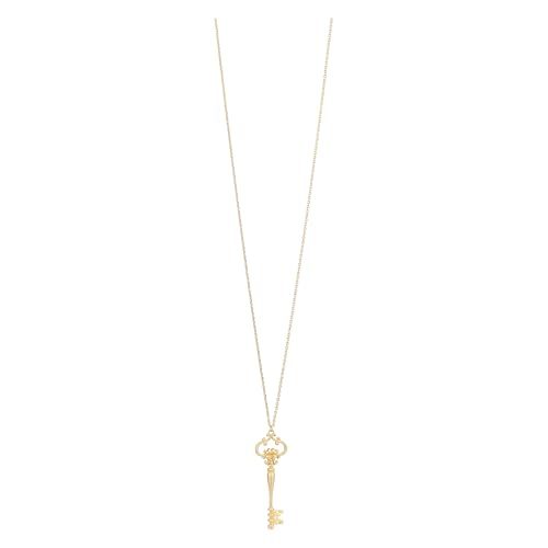 Metallo Collana lunga con pendente chiave con quadrifoglio
