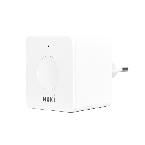 Nuki, WLAN Bridge, Erweiterung für Smart Lock & Opener, ermöglicht Verbindung, Sperren aus der Ferne, Alexa, HomeKit, Google,
