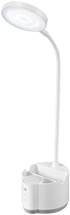 6055 Night Light Mode Humanized Design Creative Light Up Life Multifunctional Pen Holder and A Mobile Phone Holder Smart Touch Switch Table Lamp, 8pcs Night Light SMD LED Lamp (18 cm, White)