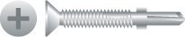 Strong-Point R212 12-24 x 2.50 in. Phillips Flat Head Reamer with Wings Screws Zinc Plated Box of 1 500