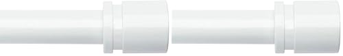 Image of Byondeth Curtain Rods for Windows 16 to 88 Inches Adjustable Length 1 Inch Diameter Window Curtain Rod with Aluminium End Cap, White (Pack of 2)