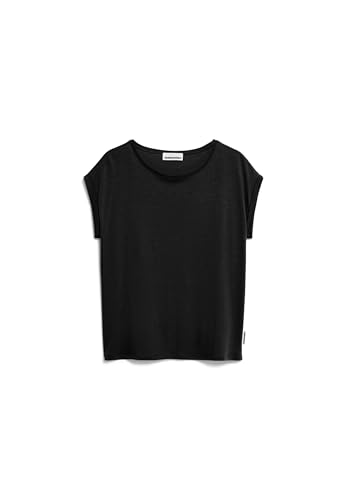 ARMEDANGELS T-shirt pour femme en Tencel Lyocell Mix JILAANA coupe droite, Noir , M