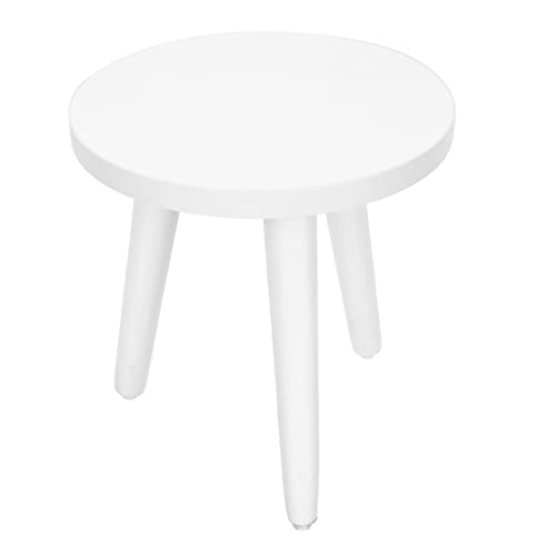 Cabilock Wooden Plant Stand Flowerpot Holder Small Indoor Outdoor Round Flower Pot Frame 8 Inch Height for Balcony Garden Display