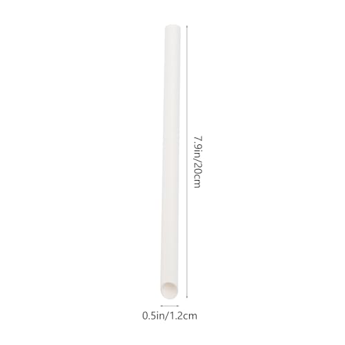 100 pitillos desechables de papel blanco 20 cm biodegradable miniatura 7
