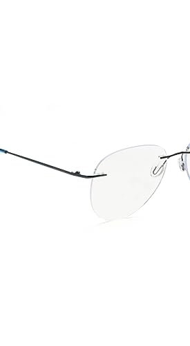 Image of Jodykoes Premium Rimless Frame for Women and Men: Stylish Aviator Spectacle Eyeglasses with Anti-Glare Coating