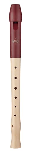 Moeck Blockflöte Flauto 1 Plus 1020 Ahorn, Kopf aus Kunststoff/rot