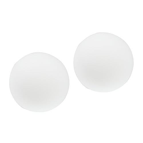 Housoutil 2 Pcs Ball Frosted Lampshade Sphere Lamp Shade Glass Lamp Shade Replacement Chandelier Lamp Shades White Light Bulbs E27 Bulb White Lamp Shades Spherical Light Shade Lamp Accessory