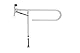 Croydex versenkbarer Hand Schiene mit Drop Down Bein, Silber