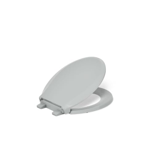 Image of KOHLER 4639-RL-95 Cachet ReadyLatch Round Toilet Seat Soft Close, Ice Grey