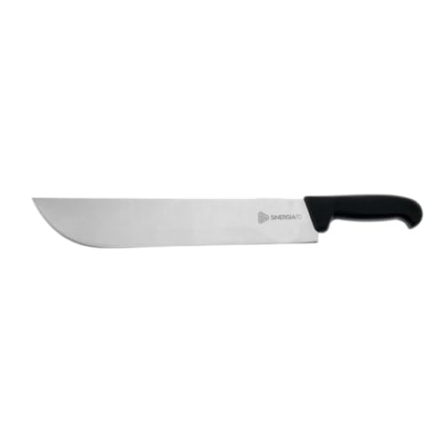 SinergiaFD Coltello da Macello Tipo Messina - Lama da 36 cm in Acciaio Inossidabile, Manico Ergonomico, Ideale per Lavorazione della Carne