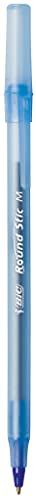 Image of BIC Round Stic Xtra Life Ballpoint Pen, Medium Point (1.0mm), Blue, Flexible Round Barrel For Writing Comfort, 144-Count
