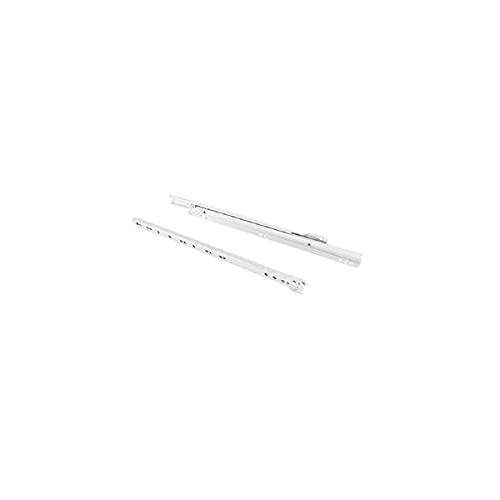 EMUCA   Guías correderas para cajones 800mm con extracción Parcial Color Blanco, Lote de 5 guías para cajones