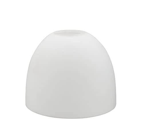 Image of Aspen Creative 23617-3A, Frosted Opal Glass Shade White Inside, Center Hole: 42mm, 5-1 /8 inch Dia x 4 inch H, 1-5 /8 inch Fitter, Set of 3