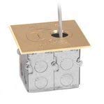 Lew Electric RCFB-1 Floor Box, Recesses Hybrid Single Gang - Brass