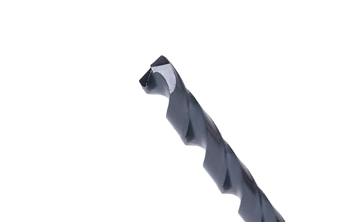 Image of Century Drill & Tool 24121 Pro Grade Black Oxide Drill Bit, 21 /64 inch, Pro | Straight shank, 4-5 /8 inch overall length, 135 point, cuts steel, wood & plastic, 135 split point