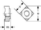 (200 pcs) Metric DIN 928 M10X1.5 Square Weld Nut Steel - Plain Finish with Maximum Carbon Content of 0.25%