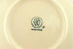 Polmedia Polish Pottery Dessert Plate - Green Daisy Pattern Handmade in Boleslawiec Poland + Certificate of Authenticity