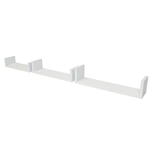 KIT 3 ESTANTES U SHELF KIT D.M. BLANCO, madera