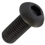 1/4"-20 x 1-1/8" Button Head Socket Cap Screw, Allen Socket Drive, Black Oxide, Alloy Steel, Full Thread - Quantity 50 - by Fastener Depot, LLC