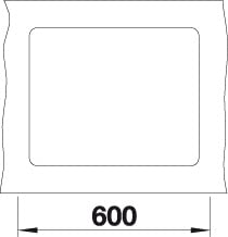 BLANCO SUBLINE 500-F | Granitspüle aus SILGRANIT schwarz | Einbauart: Flächenbündig | für 60 cm breite Unterschränke | Großes Beckenvolumen für optimale Nutzung | Reinigungsfreundliche Öberfläche