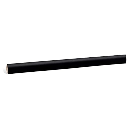 KGM Viertelstab – Schwarz folierte Bastelleiste aus massivem Fichte Echtholz RAL 9005 – Maße: 2400 x 14 x 14 mm – 1 Stück