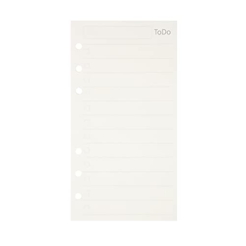 Image of Zelten Loose Leaf Punched Paper Refills Paper for 6 Hole Binder Personal Organizer Diary Notebook Refillable Planner (Todo,A6 /6 Hole)