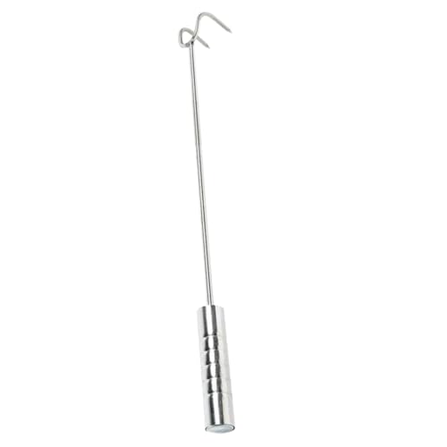 CIYODO Metal Turner Hook Kitchen Grill Fork Food Flipper Reusable Stainless Steel Meat Hook