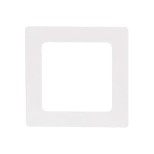 Brightium Placa de Pared Cuadrada Blanca, 1 Vía, Plástico, Compatible con Sistemas Eléctricos Alemanes y Franceses