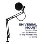Dragonpad Usa Microphone Pop Filter, For Blue Yeti, Blue Snowball - Flexible Gooseneck Microphone Mount And Double Layer Sound Shield Guard Windscreen #TOP3