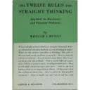 How to Improve Your Human Relations by Straight Thinking by Reilly, William J. B001ENZ14C Book Cover