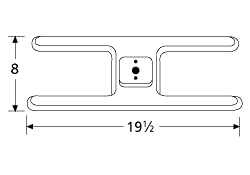 Music City Metals 10201 Stainless Steel Burner Head Replacement for Select Gas Grill Models