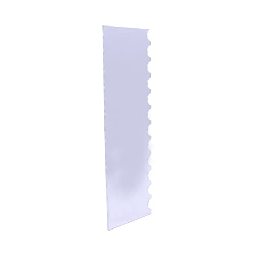 PME PS64 Scallop Edge Side Scraper for Cake Decorating-10 inches, Transparent, 8.89 cm x 25.4 cm - Image 2