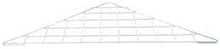 SSWBasics Triangle White Wire Grid Shelf - 24"x 24" x 32