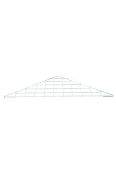 SSWBasics Triangle White Wire Grid Shelf - 24"x 24" x 32