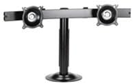 Chief KTG220B Horizontal Dual Monitor Grommet Mount - Mounting kit ( pole clamp, grommet mount, pole ) for dual flat panel - steel - black - mounting interface: 100 x 100 mm, 75 x 75 mm